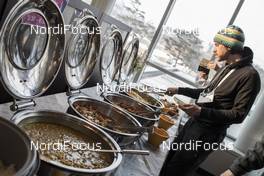 04.03.2017, Pyeong Chang, Korea (KOR): Event Feature: The media lounge with asiatic catering -  IBU world cup biathlon, training, Pyeong Chang (KOR). www.nordicfocus.com. © Manzoni/NordicFocus. Every downloaded picture is fee-liable.