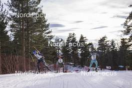 17.03.2017, Oslo, Norway (NOR): Lukas Hofer (ITA), Roman Rees (GER), Sergey Semenov (UKR), (l-r) -  IBU world cup biathlon, sprint men, Oslo (NOR). www.nordicfocus.com. © Manzoni/NordicFocus. Every downloaded picture is fee-liable.