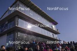 28.01.2017, Duszniki Zdroj, Poland (POL): Event Feature: packed grand stand in front of the new competition building - IBU Open European championships biathlon, pursuit women, Duszniki Zdroj (POL). www.nordicfocus.com. © Manzoni/NordicFocus. Every downloaded picture is fee-liable.