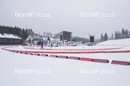 24.01.2017, Duszniki Zdroj, Poland (POL): Event Feature: Overview over the Duszniki Arena from out of the penalty loop - IBU Open European championships biathlon, training, Duszniki Zdroj (POL). www.nordicfocus.com. © Manzoni/NordicFocus. Every downloaded picture is fee-liable.