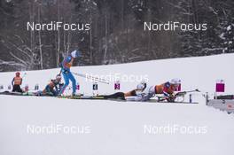 24.01.2017, Duszniki Zdroj, Poland (POL): Event Feature: undefined athletes compete at the shooting range - IBU Open European championships biathlon, training, Duszniki Zdroj (POL). www.nordicfocus.com. © Manzoni/NordicFocus. Every downloaded picture is fee-liable.