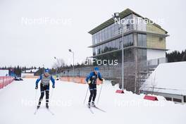 24.01.2017, Duszniki Zdroj, Poland (POL): Event Feature: view over the finish area with the huge competition and stadium building - IBU Open European championships biathlon, training, Duszniki Zdroj (POL). www.nordicfocus.com. © Manzoni/NordicFocus. Every downloaded picture is fee-liable.
