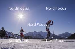 15.02.2017, Hochfilzen, Austria (AUT): Jialin Tang (CHN), Dunja Zdouc (AUT), (l-r), (l-r) - IBU world championships biathlon, individual women, Hochfilzen (AUT). www.nordicfocus.com. © NordicFocus. Every downloaded picture is fee-liable.