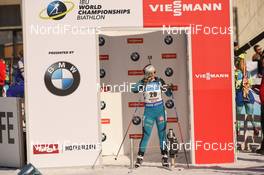 15.02.2017, Hochfilzen, Austria (AUT): Anais Bescond (FRA) - IBU world championships biathlon, individual women, Hochfilzen (AUT). www.nordicfocus.com. © NordicFocus. Every downloaded picture is fee-liable.