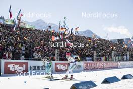 19.02.2017, Hochfilzen, Austria (AUT): Juliya Dzhyma (UKR), Teja Gregorin (SLO), (l-r) - IBU world championships biathlon, mass women, Hochfilzen (AUT). www.nordicfocus.com. © NordicFocus. Every downloaded picture is fee-liable.