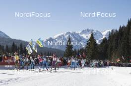 19.02.2017, Hochfilzen, Austria (AUT): Laura Dahlmeier (GER), Gabriela Koukalova (CZE), Susan Dunklee (USA), (l-r) - IBU world championships biathlon, mass women, Hochfilzen (AUT). www.nordicfocus.com. © NordicFocus. Every downloaded picture is fee-liable.