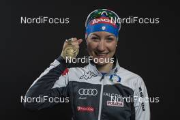 15.02.2017, Hochfilzen, Austria (AUT): Alexia Runggaldier (ITA) - IBU world championships biathlon, medals, Hochfilzen (AUT). www.nordicfocus.com. © NordicFocus. Every downloaded picture is fee-liable.