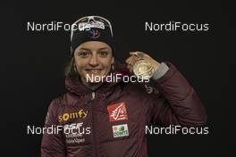 17.02.2017, Hochfilzen, Austria (AUT): Celia Aymonier (FRA) - IBU world championships biathlon, medals, Hochfilzen (AUT). www.nordicfocus.com. © NordicFocus. Every downloaded picture is fee-liable.