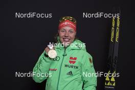 09.02.2017, Hochfilzen, Austria (AUT): Laura Dahlmeier (GER) - IBU world championships biathlon, medals, Hochfilzen (AUT). www.nordicfocus.com. © NordicFocus. Every downloaded picture is fee-liable.