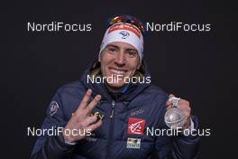 09.02.2017, Hochfilzen, Austria (AUT): Quentin Fillon Maillet (FRA) - IBU world championships biathlon, medals, Hochfilzen (AUT). www.nordicfocus.com. © NordicFocus. Every downloaded picture is fee-liable.