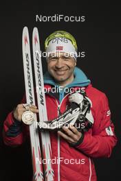 12.02.2017, Hochfilzen, Austria (AUT): Ole Einar Bjoerndalen (NOR) - IBU world championships biathlon, medals, Hochfilzen (AUT). www.nordicfocus.com. © NordicFocus. Every downloaded picture is fee-liable.