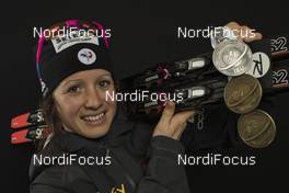 17.02.2017, Hochfilzen, Austria (AUT): Anais Chevalier (FRA) - IBU world championships biathlon, medals, Hochfilzen (AUT). www.nordicfocus.com. © NordicFocus. Every downloaded picture is fee-liable.
