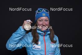 09.02.2017, Hochfilzen, Austria (AUT): Olga Podchufarova (RUS) - IBU world championships biathlon, medals, Hochfilzen (AUT). www.nordicfocus.com. © NordicFocus. Every downloaded picture is fee-liable.
