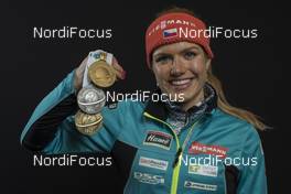 15.02.2017, Hochfilzen, Austria (AUT): Gabriela Koukalova (CZE) - IBU world championships biathlon, medals, Hochfilzen (AUT). www.nordicfocus.com. © NordicFocus. Every downloaded picture is fee-liable.