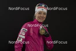 19.02.2017, Hochfilzen, Austria (AUT): Kaisa Makarainen (FIN) - IBU world championships biathlon, medals, Hochfilzen (AUT). www.nordicfocus.com. © NordicFocus. Every downloaded picture is fee-liable.