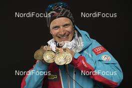 18.02.2017, Hochfilzen, Austria (AUT): Gerald Sonnberger (AUT) - IBU world championships biathlon, medals, Hochfilzen (AUT). www.nordicfocus.com. © NordicFocus. Every downloaded picture is fee-liable.