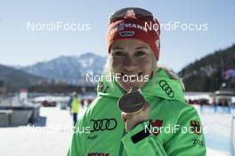 19.02.2017, Hochfilzen, Austria (AUT): Maren Hammerschmidt (GER) - IBU world championships biathlon, medals, Hochfilzen (AUT). www.nordicfocus.com. © NordicFocus. Every downloaded picture is fee-liable.