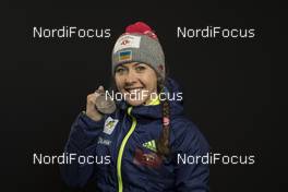 17.02.2017, Hochfilzen, Austria (AUT): Yuliia Dzhima (UKR) - IBU world championships biathlon, medals, Hochfilzen (AUT). www.nordicfocus.com. © NordicFocus. Every downloaded picture is fee-liable.