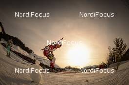 12.02.2017, Hochfilzen, Austria (AUT): Christian Gow (CAN) - IBU world championships biathlon, pursuit men, Hochfilzen (AUT). www.nordicfocus.com. © NordicFocus. Every downloaded picture is fee-liable.