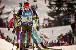 18.02.2017, Hochfilzen, Austria (AUT): Benedikt Doll (GER) - IBU world championships biathlon, relay men, Hochfilzen (AUT). www.nordicfocus.com. © NordicFocus. Every downloaded picture is fee-liable.