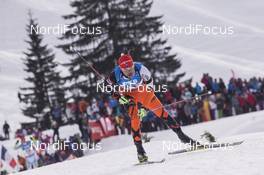 18.02.2017, Hochfilzen, Austria (AUT): Matej Kazar (SVK) - IBU world championships biathlon, relay men, Hochfilzen (AUT). www.nordicfocus.com. © NordicFocus. Every downloaded picture is fee-liable.