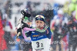 17.02.2017, Hochfilzen, Austria (AUT): Yuliia Dzhima (UKR) - IBU world championships biathlon, relay women, Hochfilzen (AUT). www.nordicfocus.com. © NordicFocus. Every downloaded picture is fee-liable.