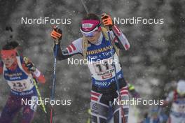 17.02.2017, Hochfilzen, Austria (AUT): Dunja Zdouc (AUT) - IBU world championships biathlon, relay women, Hochfilzen (AUT). www.nordicfocus.com. © NordicFocus. Every downloaded picture is fee-liable.