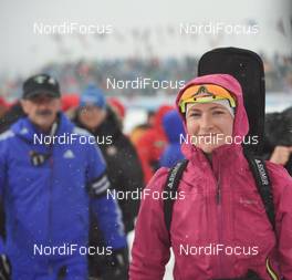 17.02.2017, Hochfilzen, Austria (AUT): Darya Domracheva (BLR) - IBU world championships biathlon, relay women, Hochfilzen (AUT). www.nordicfocus.com. © NordicFocus. Every downloaded picture is fee-liable.