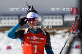 11.02.2017, Hochfilzen, Austria (AUT): Jean Guillaume Beatrix (FRA) - IBU world championships biathlon, sprint men, Hochfilzen (AUT). www.nordicfocus.com. © NordicFocus. Every downloaded picture is fee-liable.
