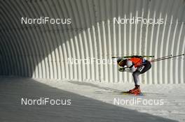 11.02.2017, Hochfilzen, Austria (AUT): Karoly Gombos (HUN) - IBU world championships biathlon, sprint men, Hochfilzen (AUT). www.nordicfocus.com. © NordicFocus. Every downloaded picture is fee-liable.