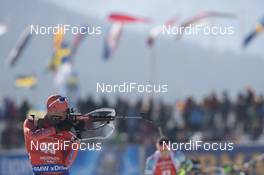 11.02.2017, Hochfilzen, Austria (AUT): Tim Burke (USA) - IBU world championships biathlon, sprint men, Hochfilzen (AUT). www.nordicfocus.com. © NordicFocus. Every downloaded picture is fee-liable.