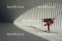 10.02.2017, Hochfilzen, Austria (AUT): Darya Domracheva (BLR) - IBU world championships biathlon, sprint women, Hochfilzen (AUT). www.nordicfocus.com. © NordicFocus. Every downloaded picture is fee-liable.