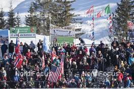 10.02.2017, Hochfilzen, Austria (AUT): Event Feature: Fans with flags - IBU world championships biathlon, sprint women, Hochfilzen (AUT). www.nordicfocus.com. © NordicFocus. Every downloaded picture is fee-liable.