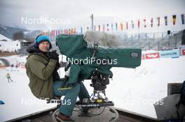 08.02.2017, Hochfilzen, Austria (AUT): Event Feature: operator TV- IBU world championships biathlon, training, Hochfilzen (AUT). www.nordicfocus.com. © NordicFocus. Every downloaded picture is fee-liable.