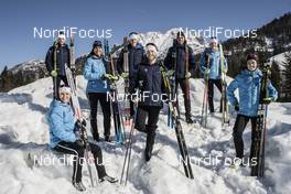 14.02.2017, Hochfilzen, Austria (AUT): Julia Ransom (CAN), Christian Gow (CAN), Rosanna Crawford (CAN), Scott Gow (CAN), Macx Davies (CAN), Brendan Green (CAN), Emma Lunder (CAN), Megan Tandy (CAN), (l-r) - IBU world championships biathlon, training, Hochfilzen (AUT). www.nordicfocus.com. © NordicFocus. Every downloaded picture is fee-liable.