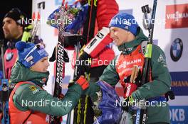 02.12.2017, Oestersund, Sweden, (SWE): Simon Schempp (GER), Erik Lesser (GER) - IBU world cup biathlon, sprint men, Oestersund (SWE). www.nordicfocus.com. © Tumashov/NordicFocus. Every downloaded picture is fee-liable.