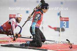 02.12.2017, Oestersund, Sweden, (SWE): Simon Desthieux (FRA) - IBU world cup biathlon, sprint men, Oestersund (SWE). www.nordicfocus.com. © Manzoni/NordicFocus. Every downloaded picture is fee-liable.