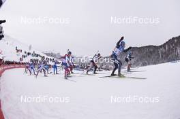 10.12.2017, Hochfilzen, Austria (AUT): Ole Einar Bjoerndalen (NOR), Vladislav Vitenko (KAZ), Erik Lesser (GER), (l-r) -  IBU world cup biathlon, relay men, Hochfilzen (AUT). www.nordicfocus.com. © Manzoni/NordicFocus. Every downloaded picture is fee-liable.