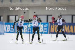 10.12.2017, Hochfilzen, Austria (AUT): Maren Hammerschmidt (GER), Laura Dahlmeier (GER), (l-r) -  IBU world cup biathlon, relay women, Hochfilzen (AUT). www.nordicfocus.com. © Manzoni/NordicFocus. Every downloaded picture is fee-liable.