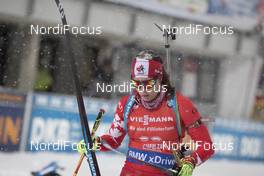 08.12.2017, Hochfilzen, Austria (AUT): Megan Bankes (CAN) -  IBU world cup biathlon, sprint women, Hochfilzen (AUT). www.nordicfocus.com. © Manzoni/NordicFocus. Every downloaded picture is fee-liable.
