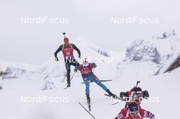 17.12.2017, Annecy-Le Grand Bornand, France (FRA): Arnd Peiffer (GER), Quentin Fillon Maillet (FRA), (l-r) -  IBU world cup biathlon, mass men, Annecy-Le Grand Bornand (FRA). www.nordicfocus.com. © Manzoni/NordicFocus. Every downloaded picture is fee-liable.