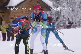 17.12.2017, Annecy-Le Grand Bornand, France (FRA): Simon Schempp (GER), Jakov Fak (SLO), (l-r) -  IBU world cup biathlon, mass men, Annecy-Le Grand Bornand (FRA). www.nordicfocus.com. © Manzoni/NordicFocus. Every downloaded picture is fee-liable.
