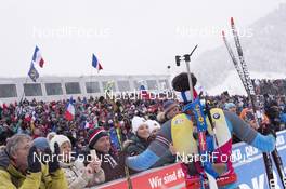 16.12.2017, Annecy-Le Grand Bornand, France (FRA): Martin Fourcade (FRA) -  IBU world cup biathlon, pursuit men, Annecy-Le Grand Bornand (FRA). www.nordicfocus.com. © Manzoni/NordicFocus. Every downloaded picture is fee-liable.