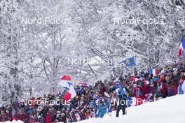 16.12.2017, Annecy-Le Grand Bornand, France (FRA): Antonin Guigonnat (FRA), Simon Schempp (GER), (l-r) -  IBU world cup biathlon, pursuit men, Annecy-Le Grand Bornand (FRA). www.nordicfocus.com. © Manzoni/NordicFocus. Every downloaded picture is fee-liable.