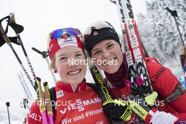 16.12.2017, Annecy-Le Grand Bornand, France (FRA): Emma Lunder (CAN), Julia Ransom (CAN), (l-r) -  IBU world cup biathlon, pursuit women, Annecy-Le Grand Bornand (FRA). www.nordicfocus.com. © Manzoni/NordicFocus. Every downloaded picture is fee-liable.