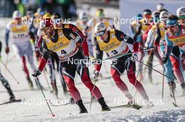 01.01.2017, Val Mustair, Switzerland (SUI): Martin Johnsrud Sundby (NOR), Finn Haagen Krogh (NOR), (l-r)  - FIS world cup cross-country, tour de ski, mass men, Val Mustair (SUI). www.nordicfocus.com. © Modica/NordicFocus. Every downloaded picture is fee-liable.