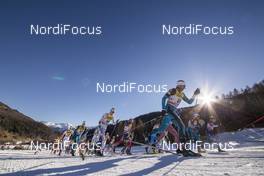 01.01.2017, Val Mustair, Switzerland (SUI): Jean Marc Gaillard (FRA), Viktor Thorn (SWE), (l-r)  - FIS world cup cross-country, tour de ski, mass men, Val Mustair (SUI). www.nordicfocus.com. © Modica/NordicFocus. Every downloaded picture is fee-liable.
