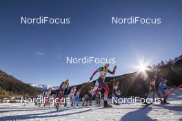 01.01.2017, Val Mustair, Switzerland (SUI): Niklas Dyrhaug (NOR), Didrik Toenseth (NOR), (l-r)  - FIS world cup cross-country, tour de ski, mass men, Val Mustair (SUI). www.nordicfocus.com. © Modica/NordicFocus. Every downloaded picture is fee-liable.