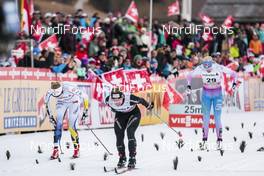 01.01.2017, Val Mustair, Switzerland (SUI): Stina Nilsson (SWE), Nadine Faehndrich (SUI), (l-r)  - FIS world cup cross-country, tour de ski, mass women, Val Mustair (SUI). www.nordicfocus.com. © Modica/NordicFocus. Every downloaded picture is fee-liable.