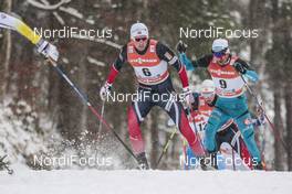 04.01.2017, Oberstdorf, Germany (GER): Emil Iversen (NOR), Maurice Manificat (FRA), (l-r)  - FIS world cup cross-country, tour de ski, pursuit men, Oberstdorf (GER). www.nordicfocus.com. © Modica/NordicFocus. Every downloaded picture is fee-liable.